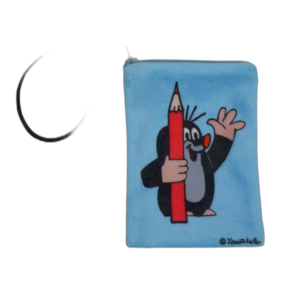 Little Mole neck pouch 10×15 cm, blue