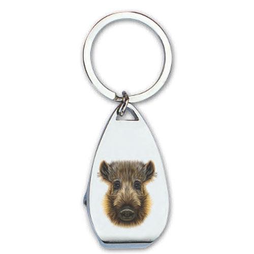 Wild Boar Keychain with Bottle Opener for Hunters