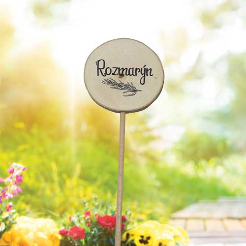 Wooden Herb Marker 30 cm – Rosemary