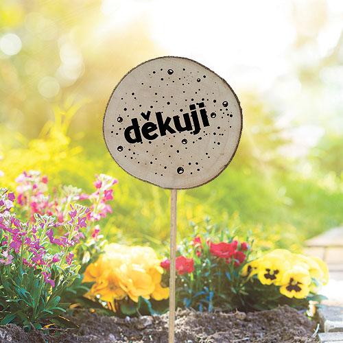 Wooden Plant Stake and Decoration, Thank You