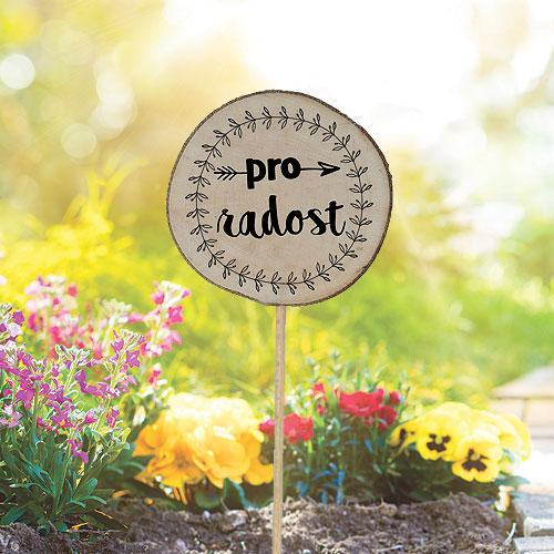 Wooden Plant Pick and Decoration – For Joy