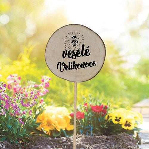 Wooden Easter Plant Pick and Decoration 30 cm – Happy Easter