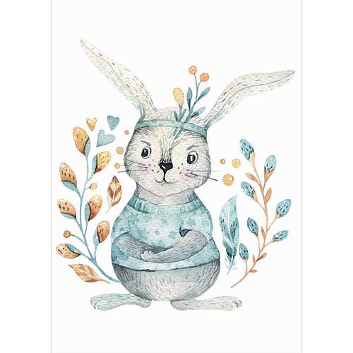 Children’s A3 Rabbit Poster
