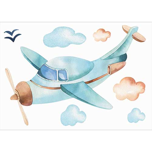 Children's Wall Sticker A2 - Aeroplane