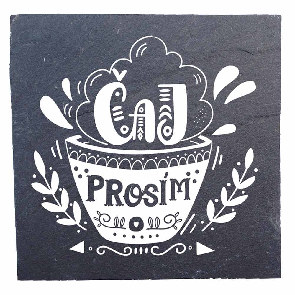 Stoneware Coaster 10 cm – Tea, Please