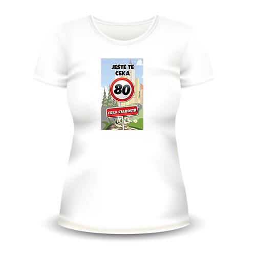 Women's T-shirt for an 80th Birthday – A Lot of Worries