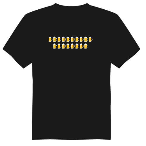 Men's 18th Birthday T-shirt with Half-Litre Glasses
