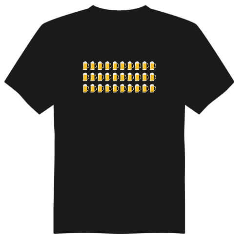 Men’s 30th Birthday T-shirt – Half-Litre Glasses