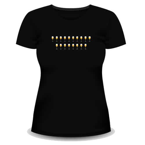 Women's Black 18th Birthday T-shirt with Glasses