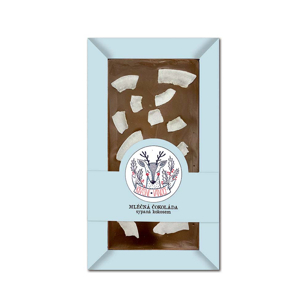 Christmas Milk Chocolate with Coconut, 80 g