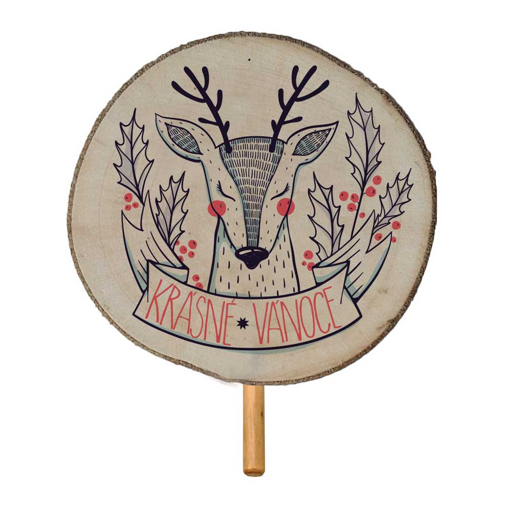Wooden Floral Pick and Decoration 30 cm – Merry Christmas