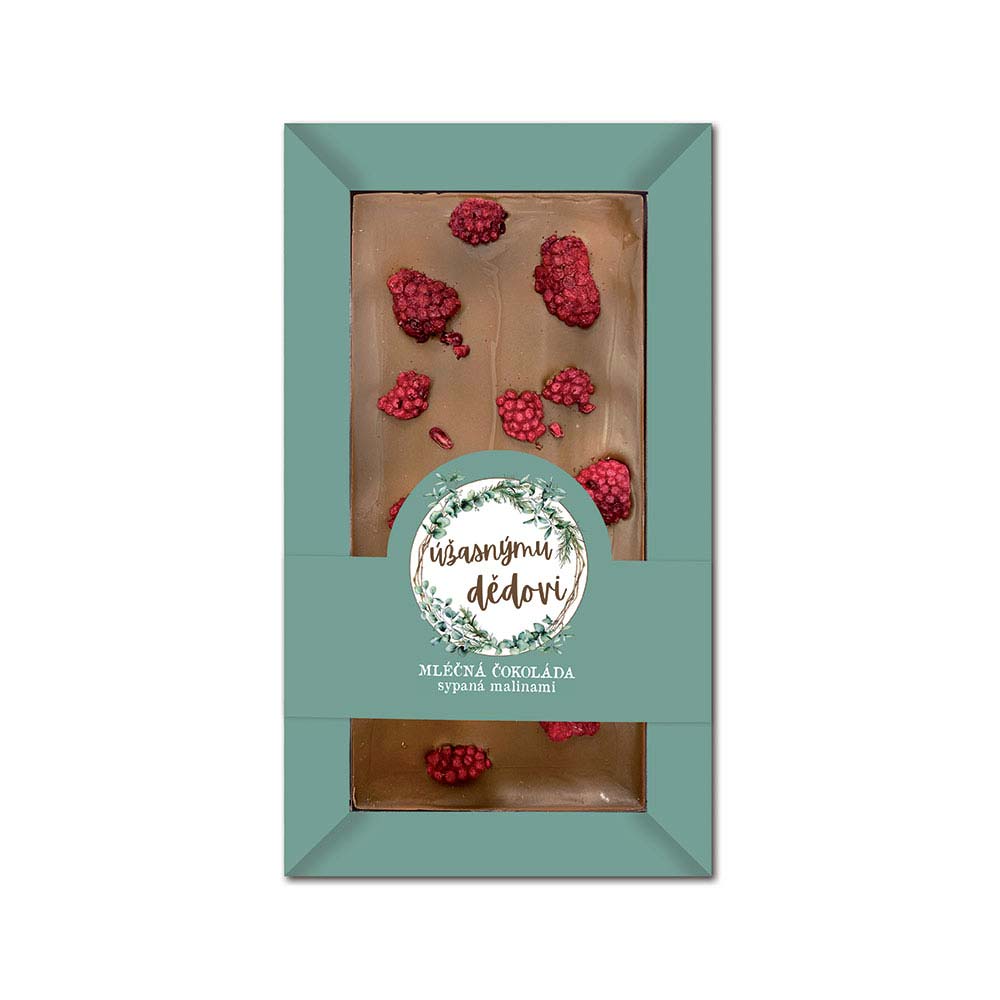 Raspberry Milk Chocolate for an Amazing Grandpa, 80 g