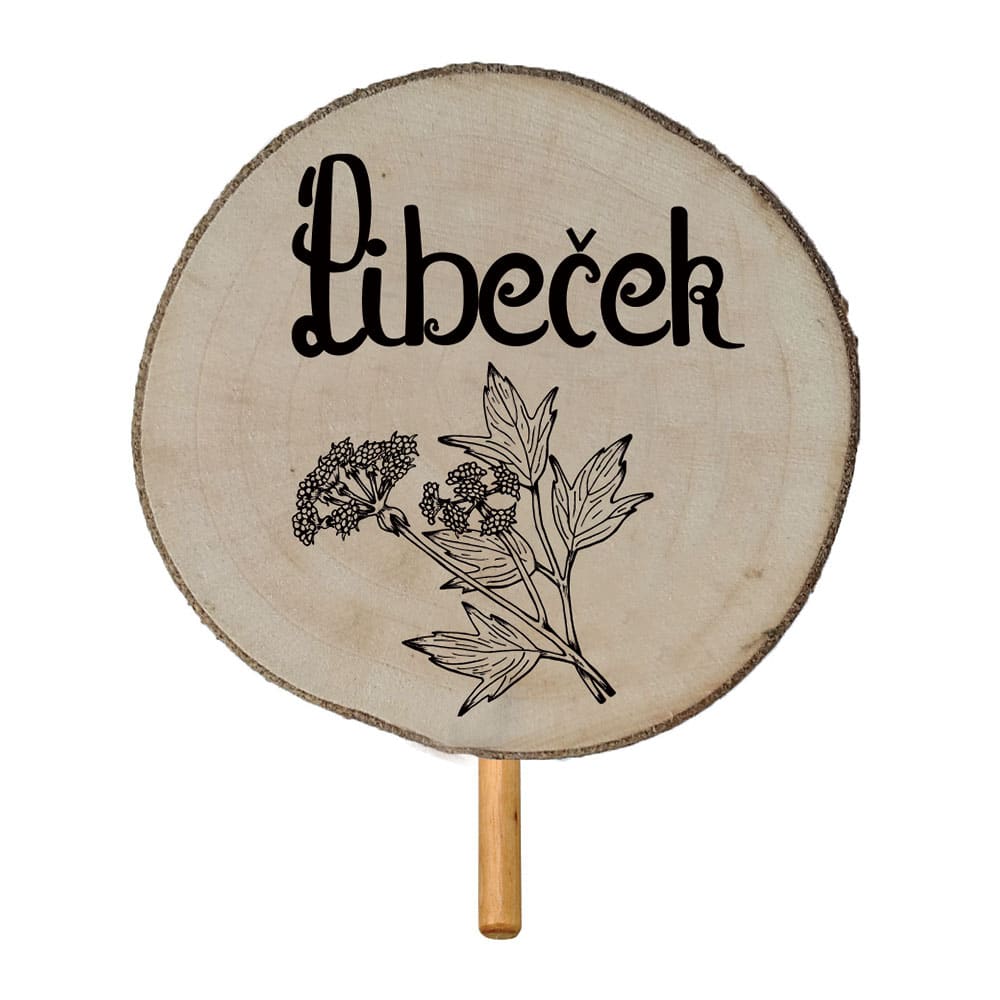 Wooden Herb Garden Marker – Lovage