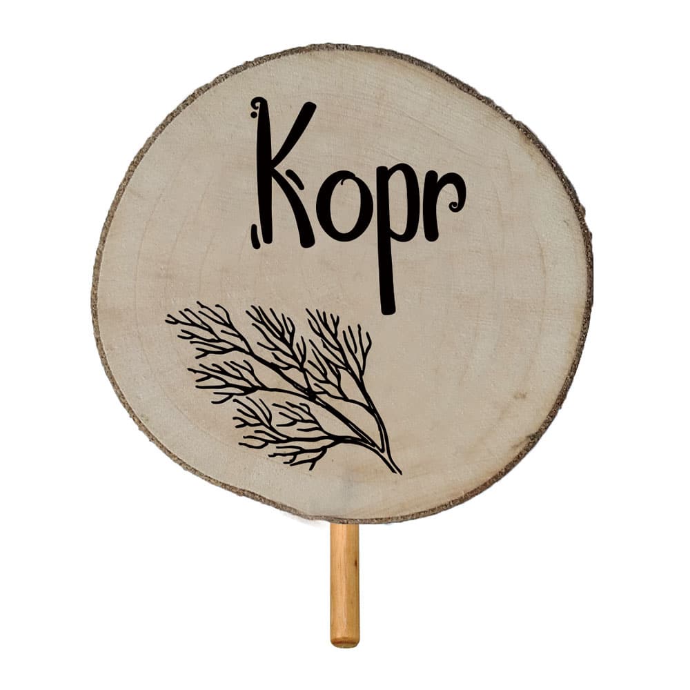 Wooden Dill Herb Garden Plant Marker, 30 cm