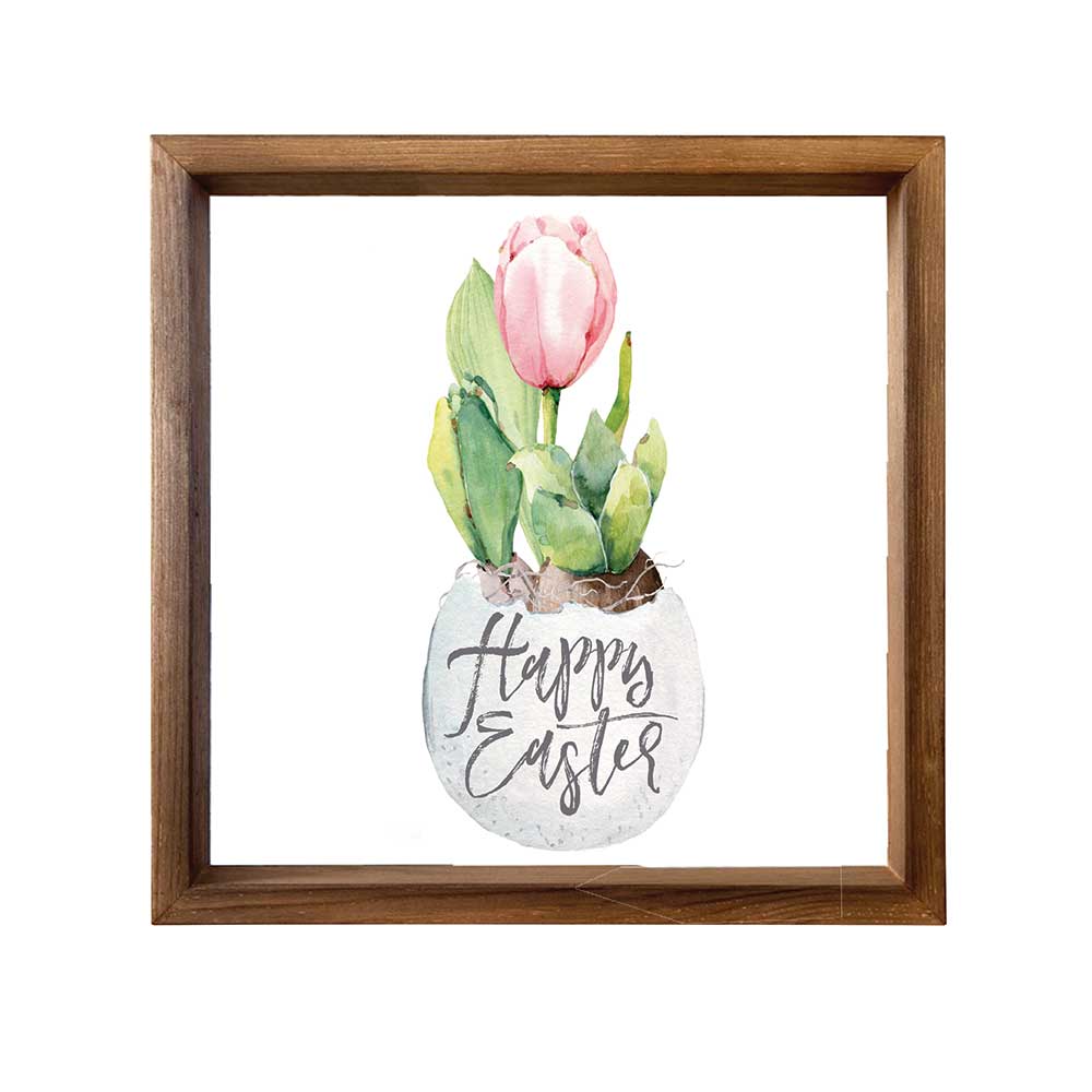 Easter Decorative Picture in Wooden Frame, 30 x 30 cm