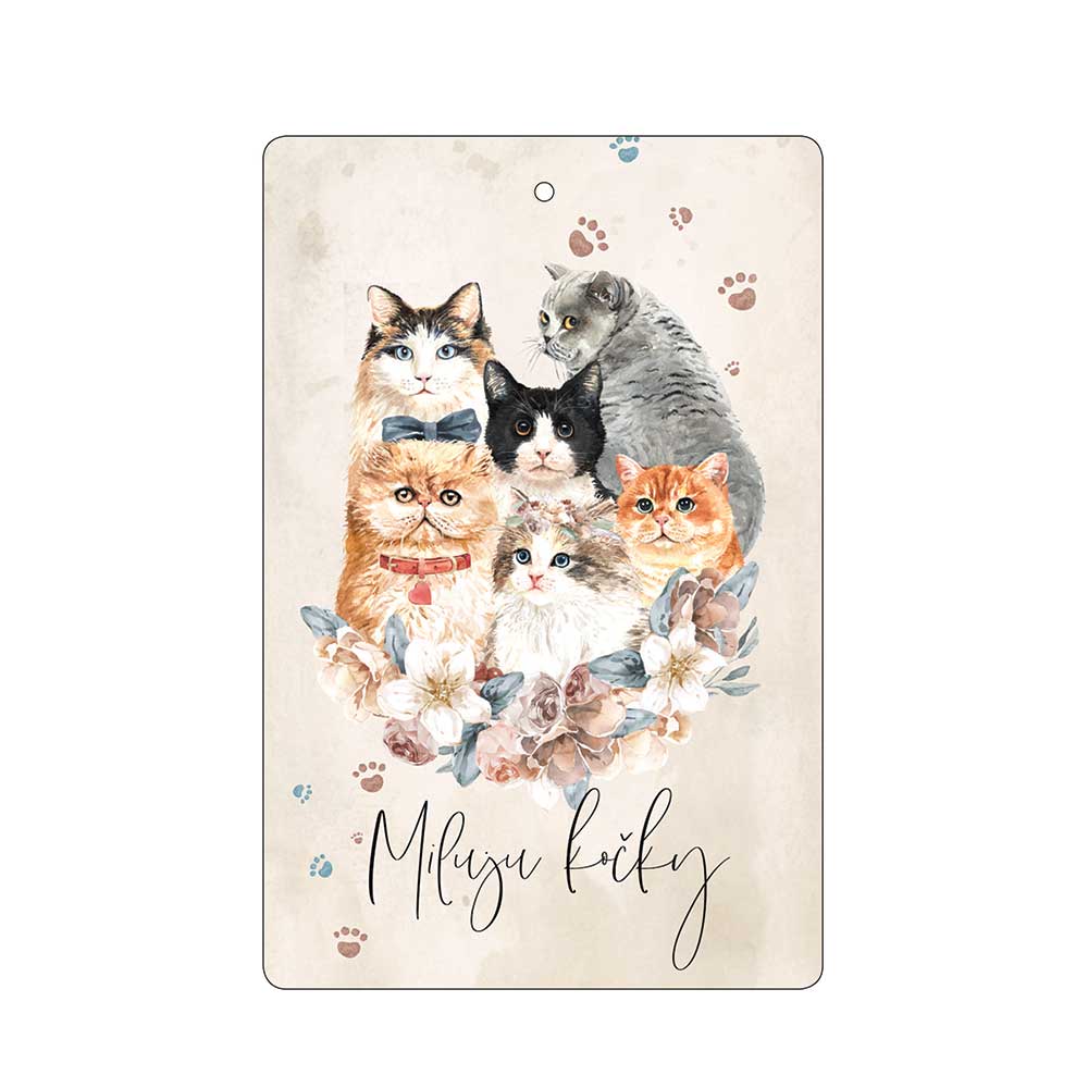 I Love Cats Scented Decorative Card