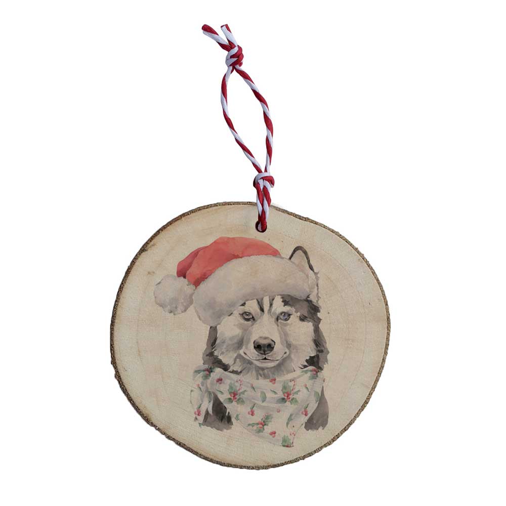 Wooden Christmas Ornament – Husky