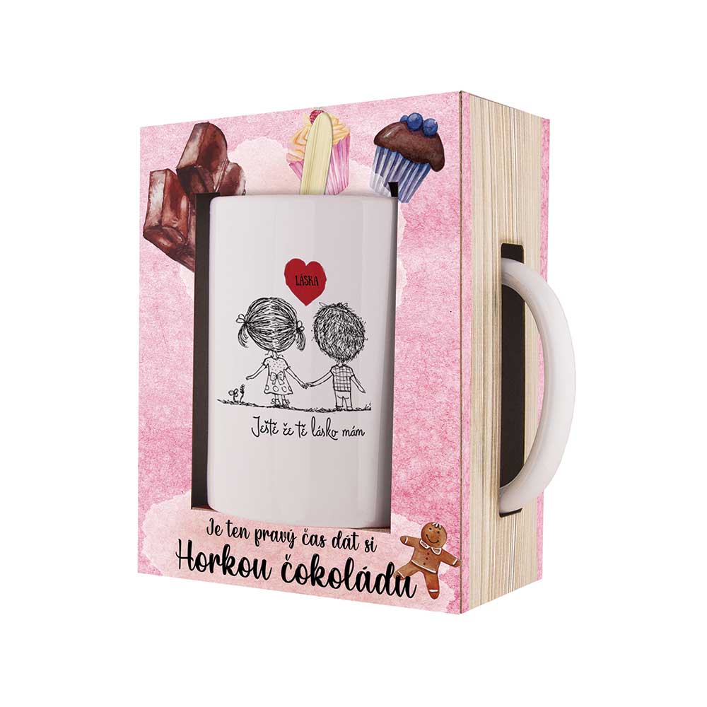 Ceramic Mug and Hot Chocolate Gift Set for Love