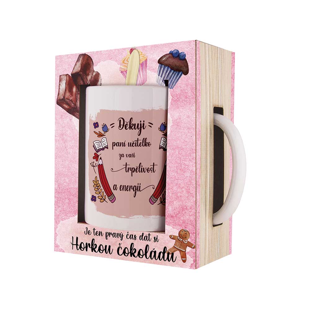 Ceramic Mug and Hot Chocolate for a Female Teacher