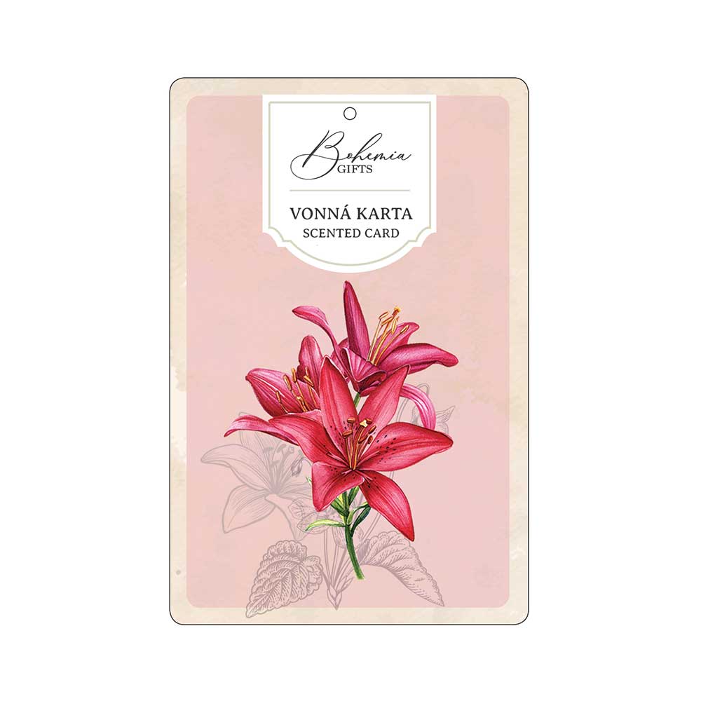 Large Scented Card with Red Flowers