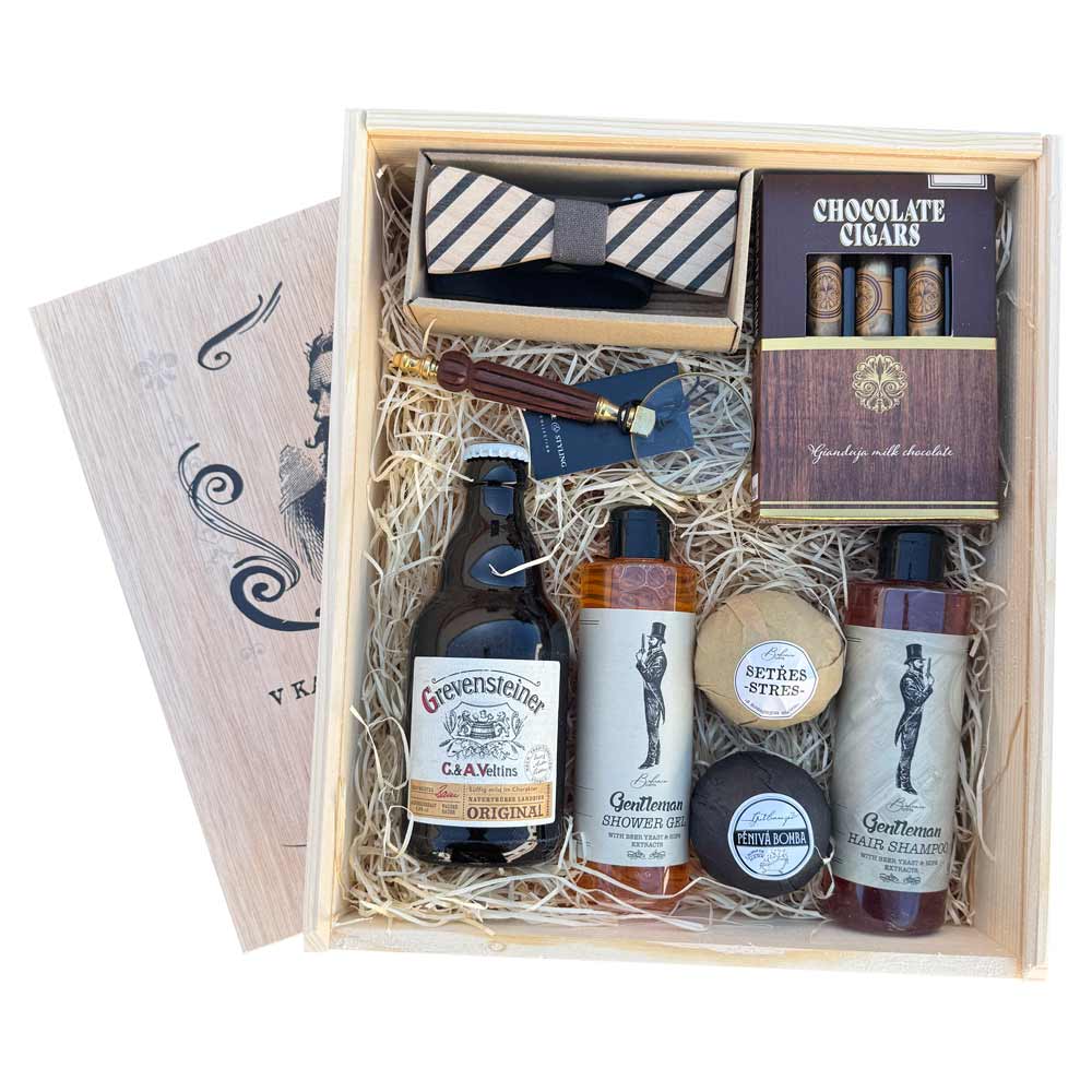 XL Wooden Gift Box for Men – Gentleman