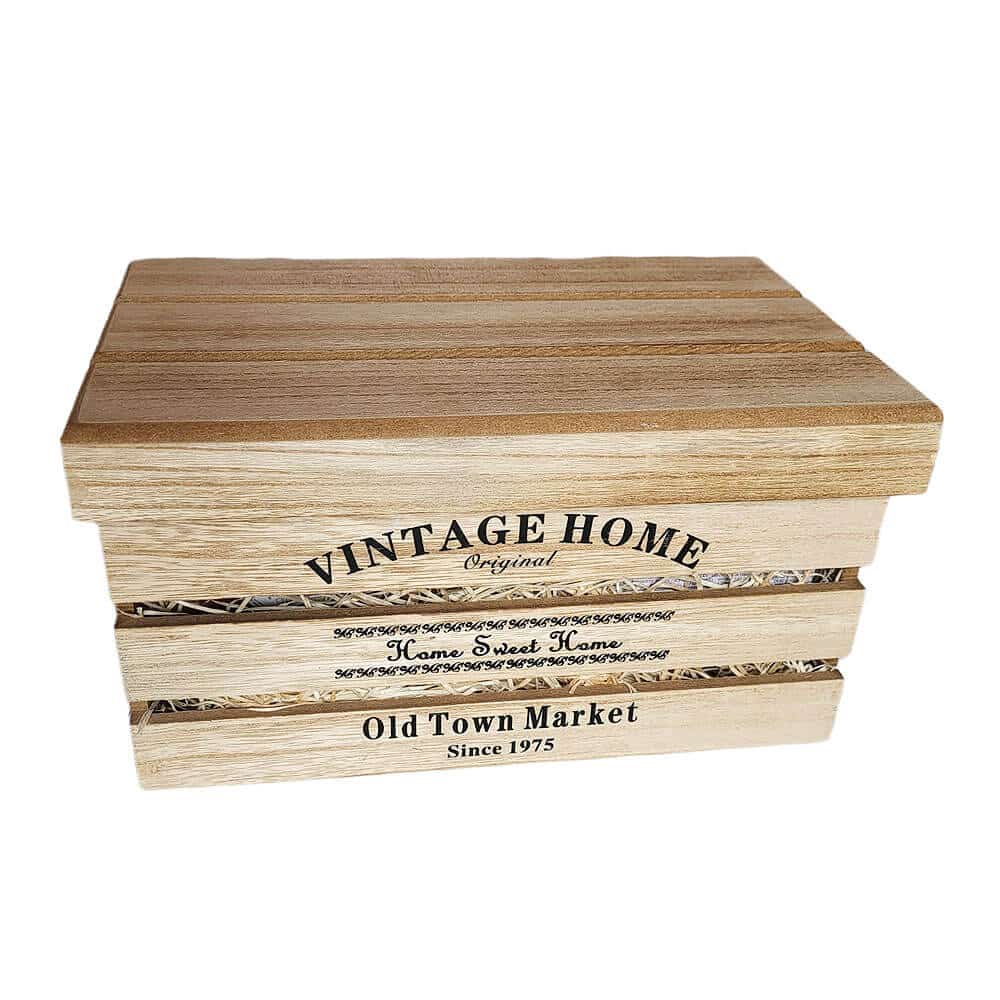 Vintage Wooden Gift Box for Women with Mega Mug