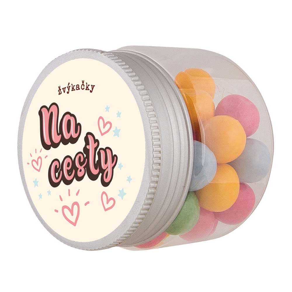 Round Chewing Gum in a Plastic Container, 100 g – For Travel