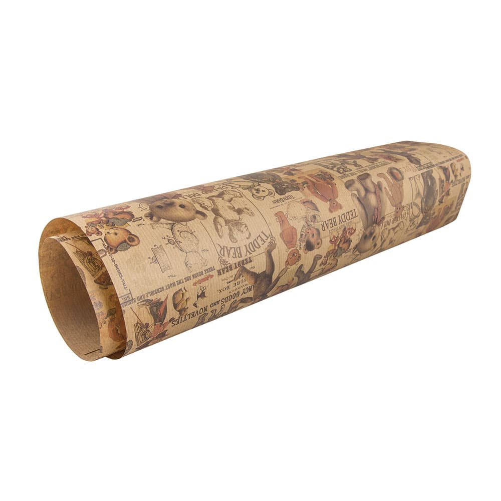 Christmas Wrapping Paper, 4 A2 Sheets – Teddy Bears