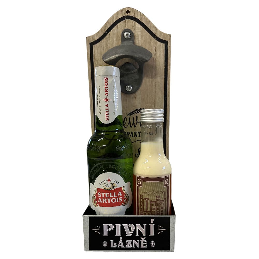 Beer-Themed Gift Box with Bottle Opener and Bath Foam