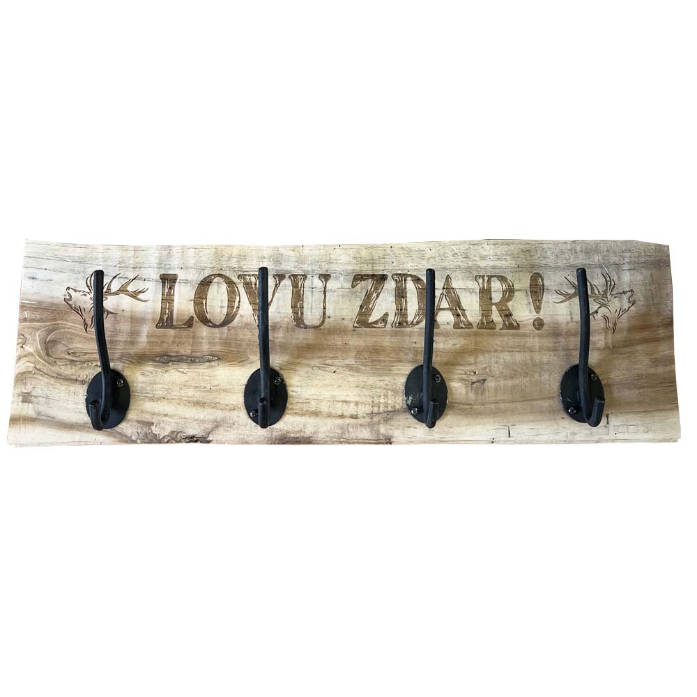 Wooden Wall-Mounted Coat Rack for Hunters – Good Hunting
