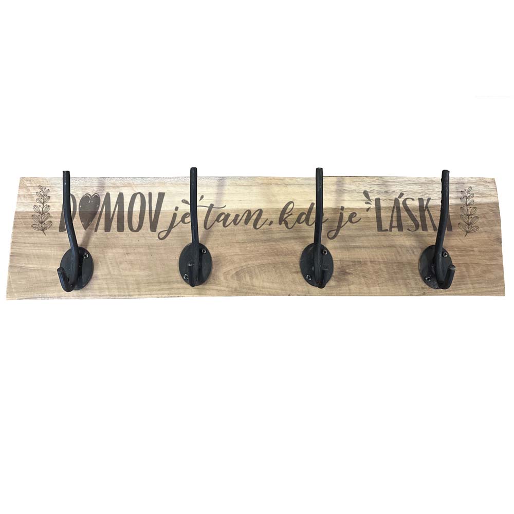 Wooden Wall-Mounted Rack – Home Is Where Love Is