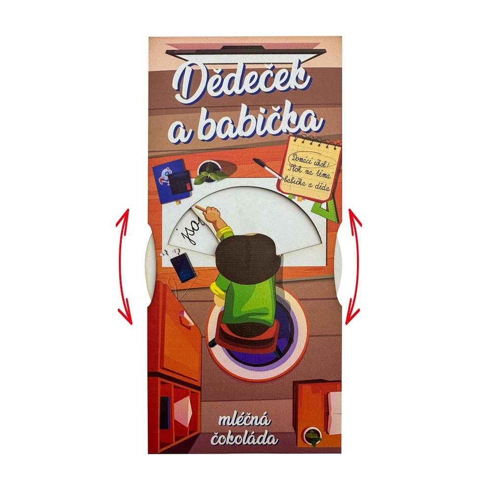 Interactive Milk Chocolate Gift for Grandparents from a Grandson, 100 g