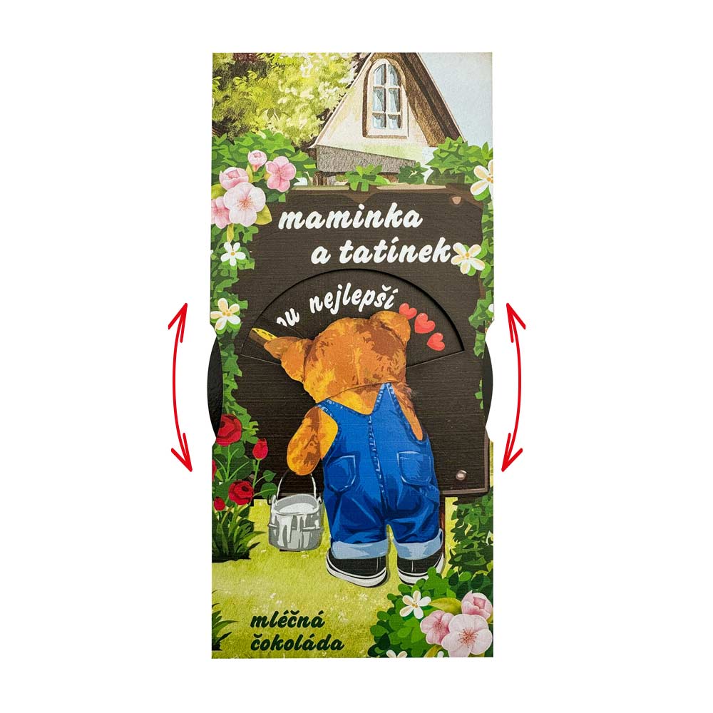 Interactive Milk Chocolate Gift for Parents, 100 g