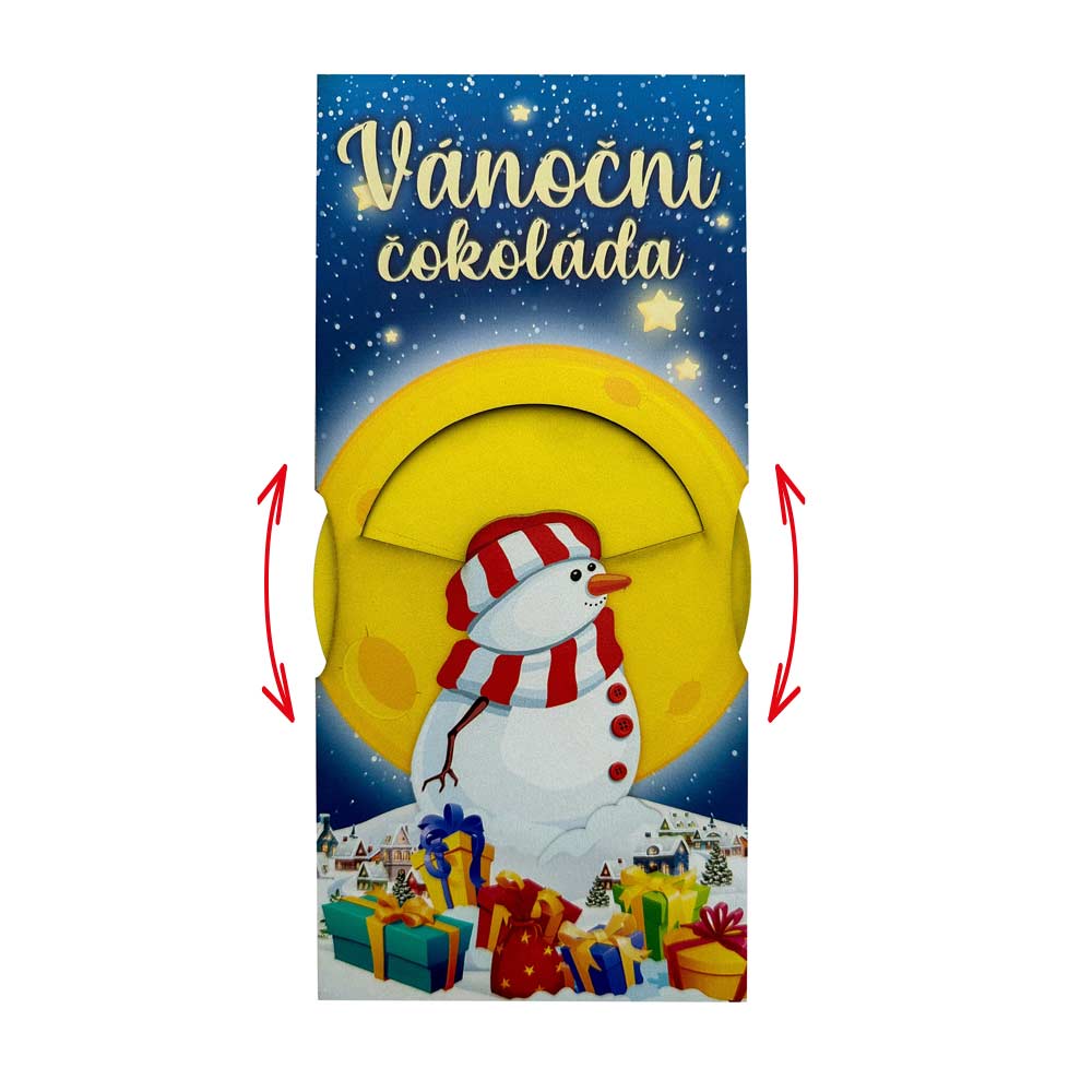 Christmas Interactive Milk Chocolate 100 g with Greeting and Snowman