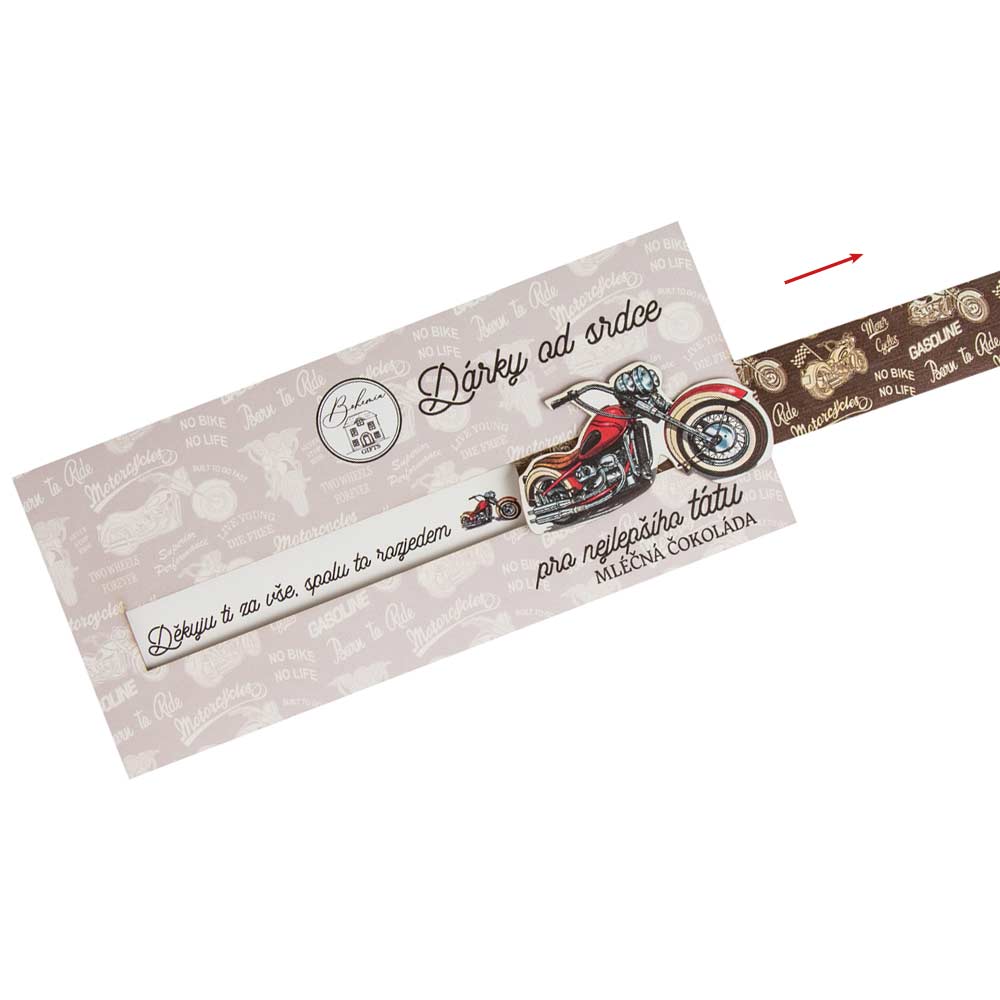 Interactive Milk Chocolate for Dad with Motorcycle Design