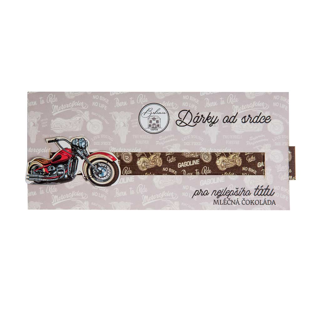 Interactive Milk Chocolate for Dad with Motorcycle Design