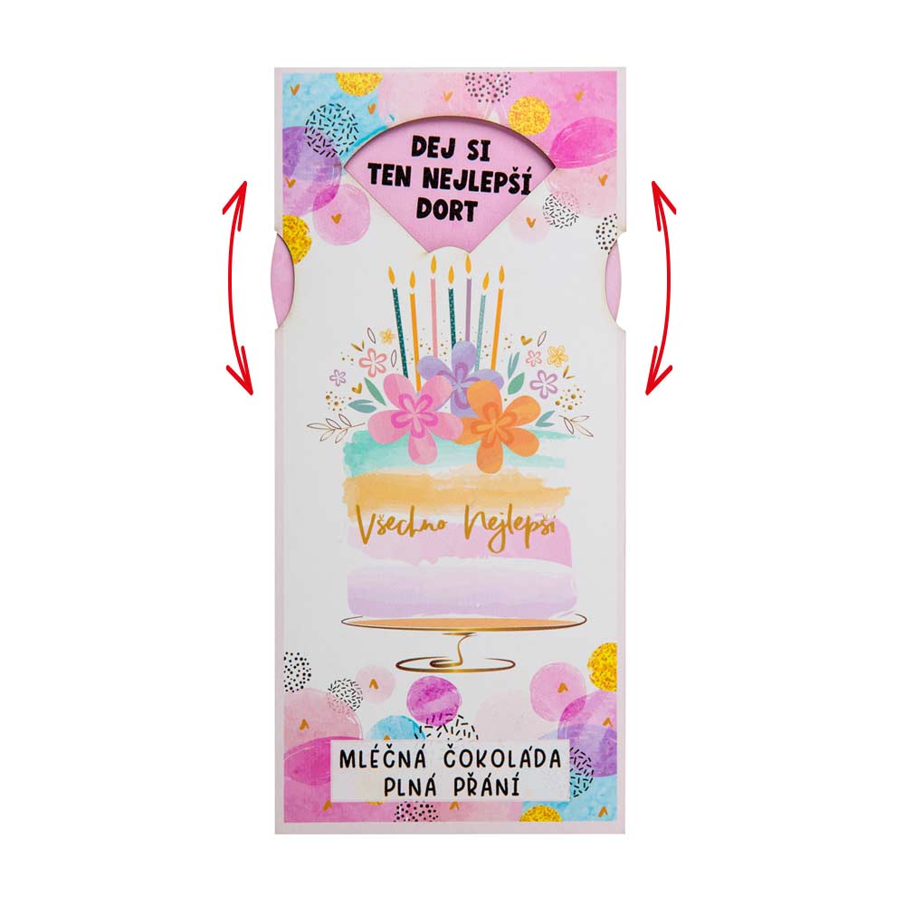 Interactive Birthday Milk Chocolate with Cake, 100 g