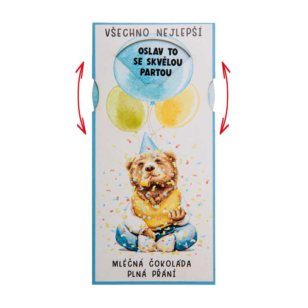 Interactive Birthday Milk Chocolate with Bear