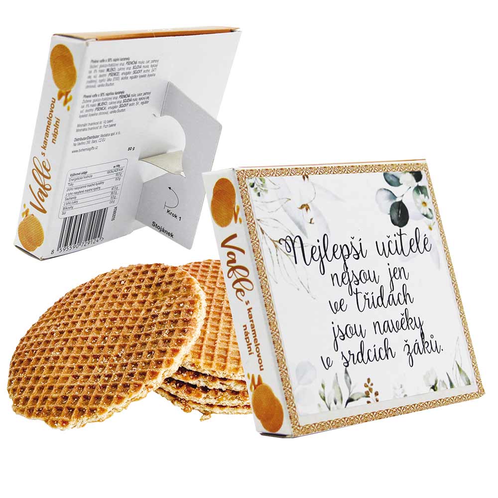 Caramel-Filled Wafers in a Teacher Thank-You Display Box