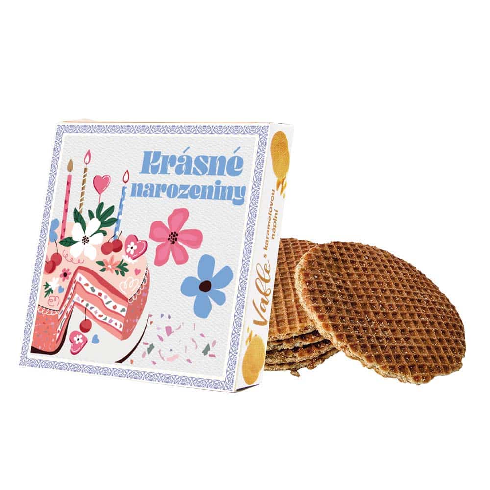 Birthday Caramel-Filled Wafers in a Gift Box