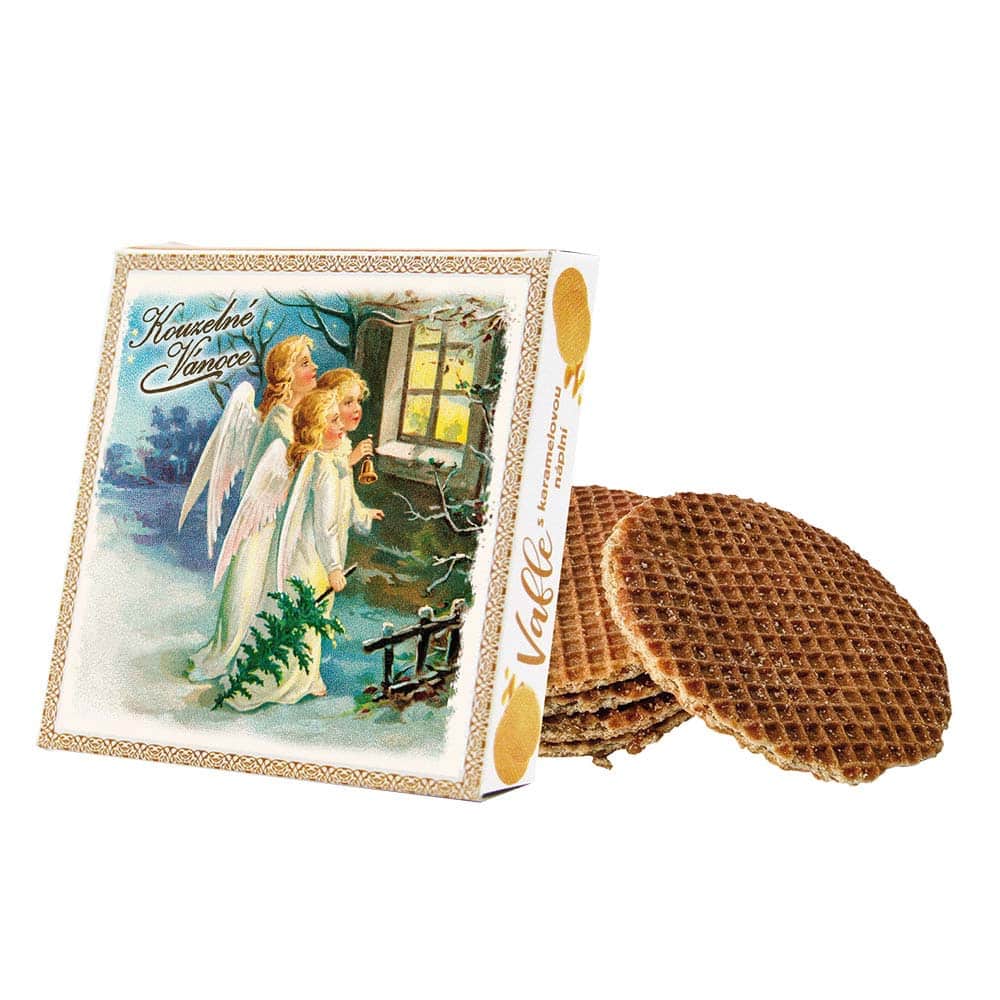 Caramel-Filled Wafers in a Stand-Up Christmas Box