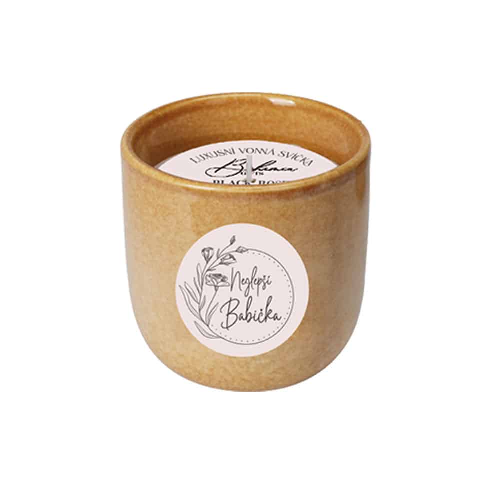 Scented Candle in a Ceramic Jar – To Grandmother
