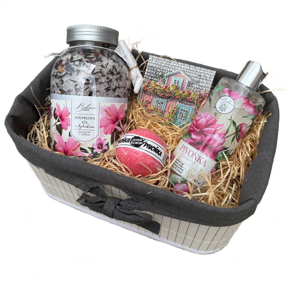 Peony-Scented Gift Box with Bath and Body Care