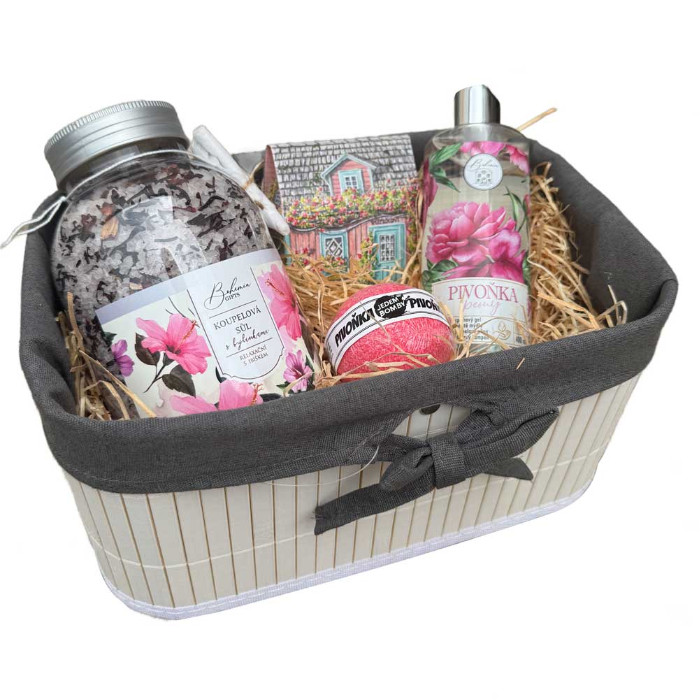 Peony-Scented Gift Box with Bath and Body Care