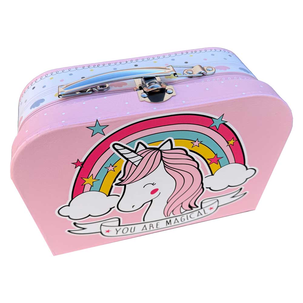 Children’s Gift Suitcase with Unicorn Plush Toy
