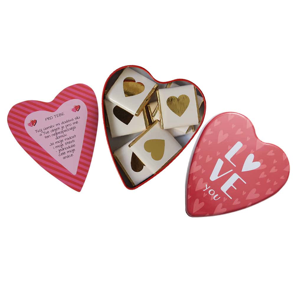 Milk Chocolate Napolitains in a Heart Tin – For You