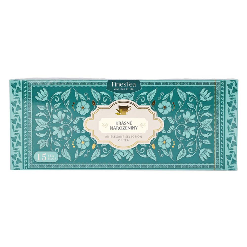 Fines Tea Birthday Gift Set, 15 Tea Bags