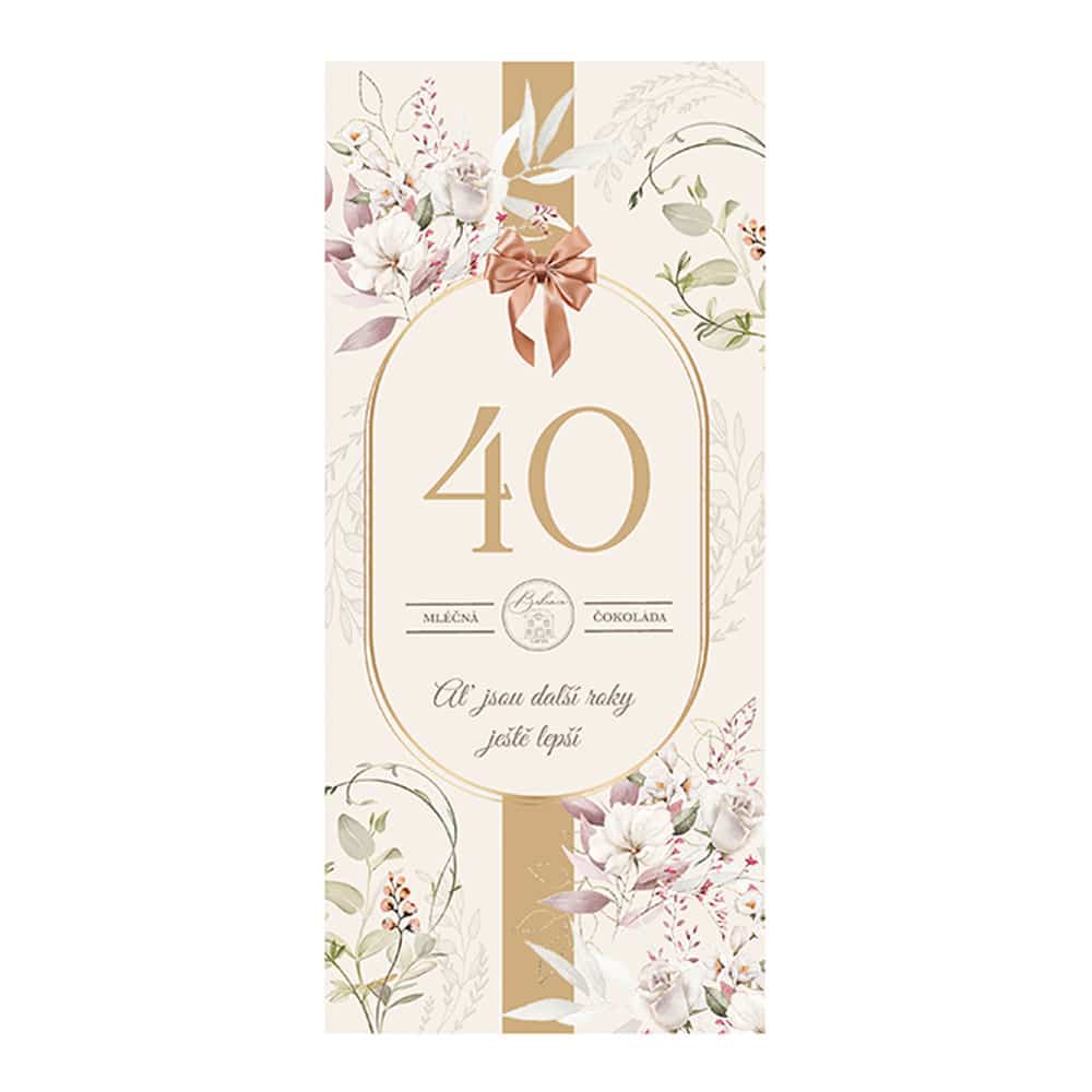 Milk Chocolate Gift for a Woman's 40th Birthday