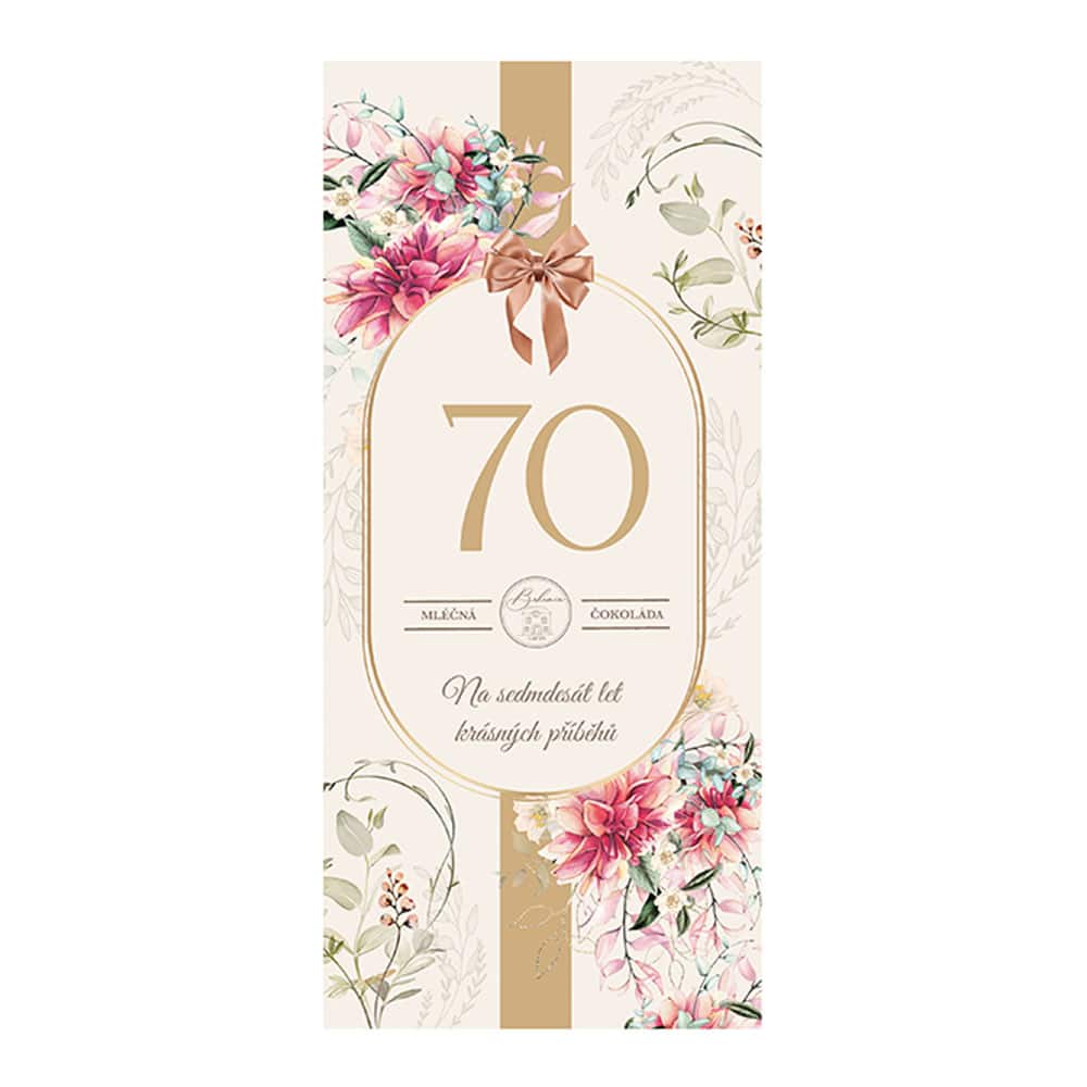 Milk Chocolate Gift for a Woman's 70th Birthday