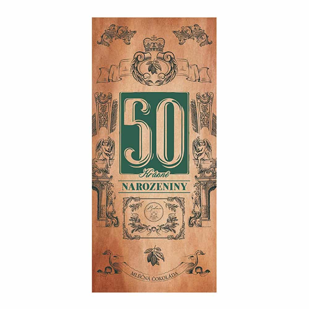Milk Chocolate Gift for a Man's 50th Birthday